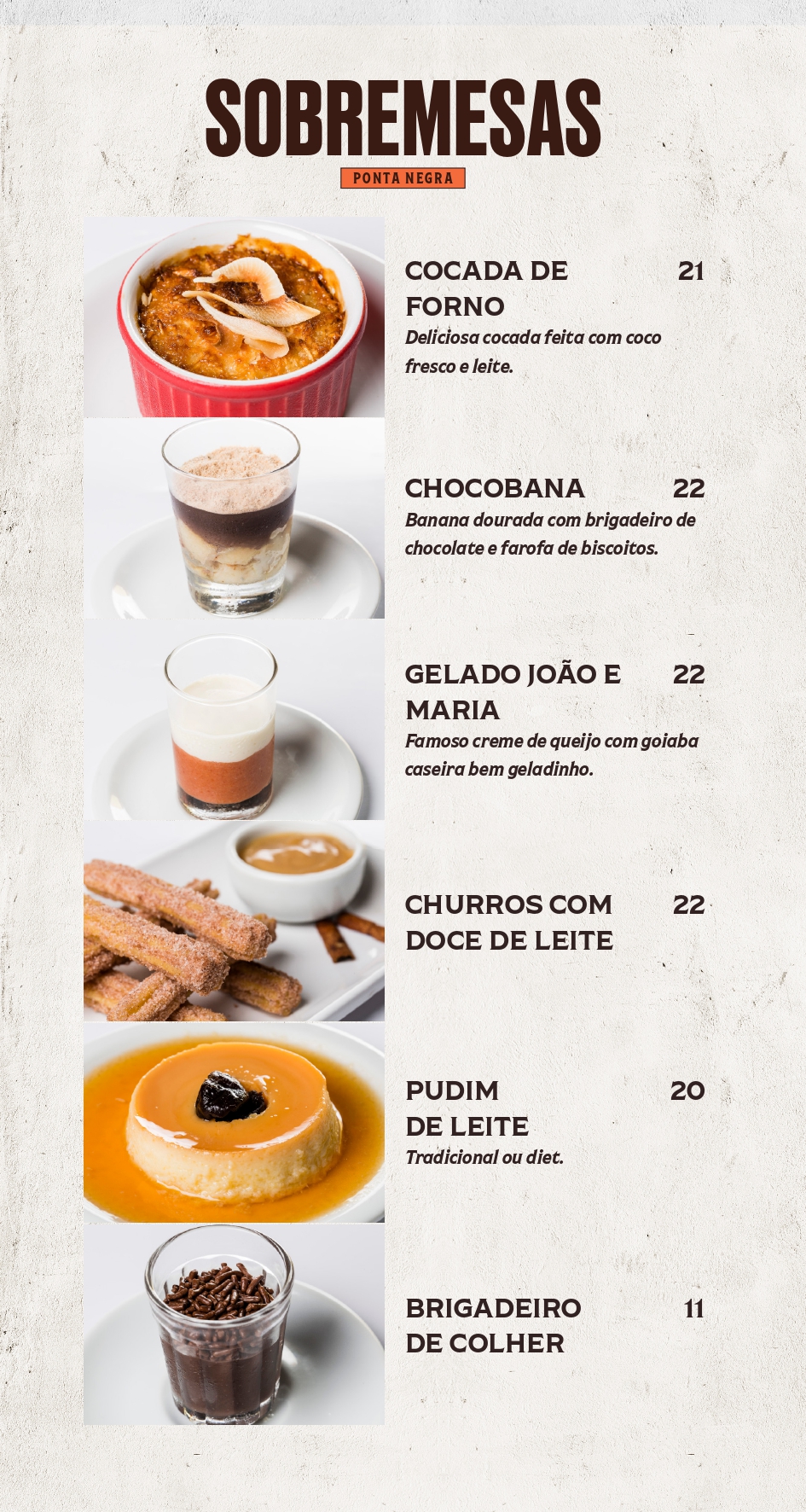 Sobremesas Ponta Negra